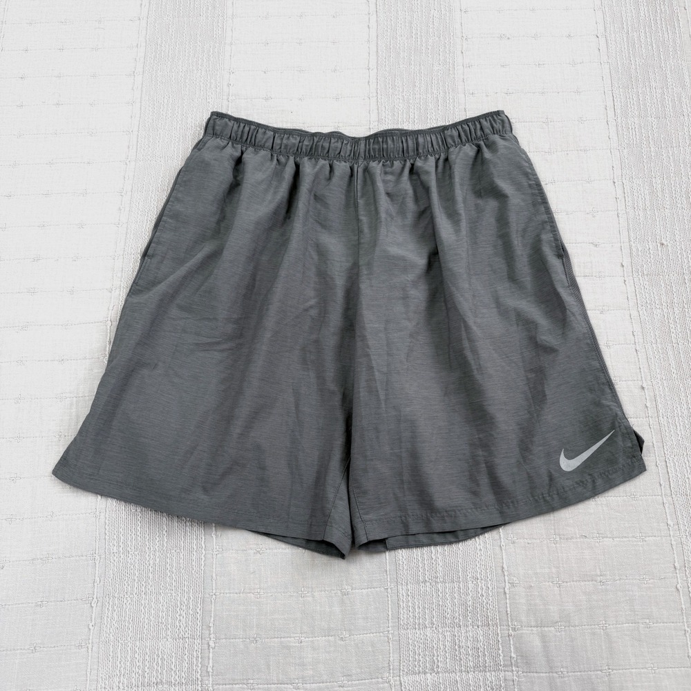Nike Dri-Fit Athletic Shorts Mens XXL Gray Elastic Waist Activewear
